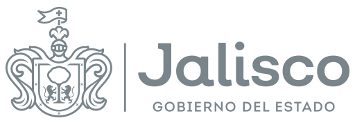 Escudo del Estado de Jalisco en escala de grises con la leyenda: Gobierno del estado.
